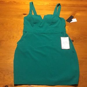 Emerald green cocktail dress